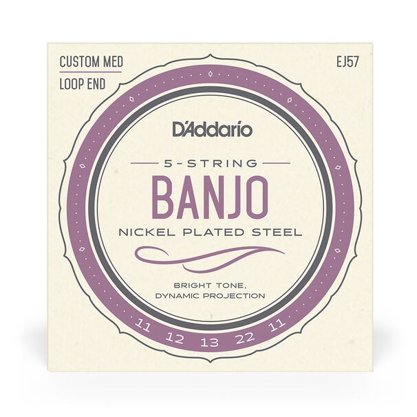 Set De Cuerdas Banjo Nickel Custom Ej57 Med Daddario